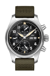 Iwc Pilot Spitfire Chronograph Automatic Black Dial Mens Watch Iw387901